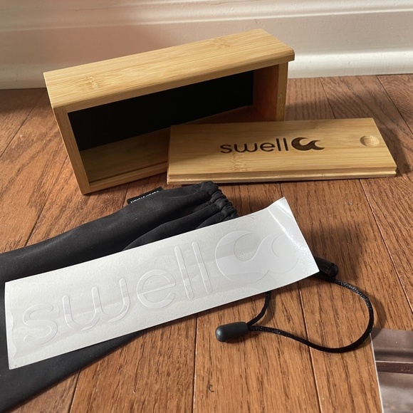 Swell Sunglasses Swell Coco Black Bamboo Sunglasses NWT - Picture 7 of 12